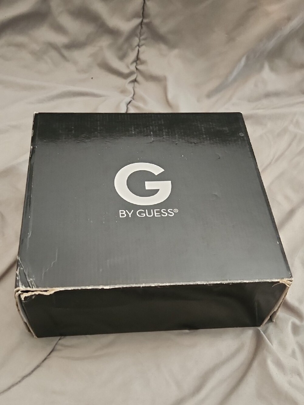 G by Guess Black Suede High-Heel Ankle Boots with Metallic Buckle - Picture 10 of 11